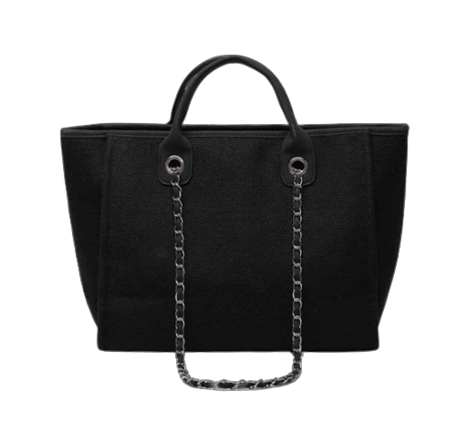 Black Medium Tote Bag