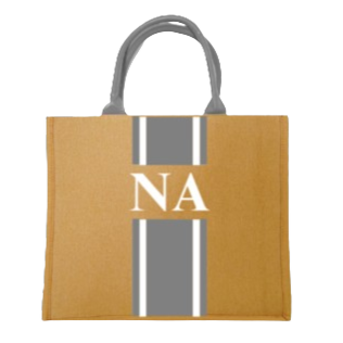 Beach & Shopper with Gray Leather Handles