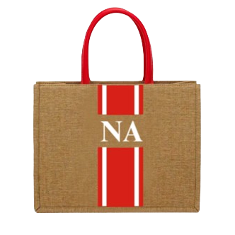Beach & Shopper with Red Leather Handles