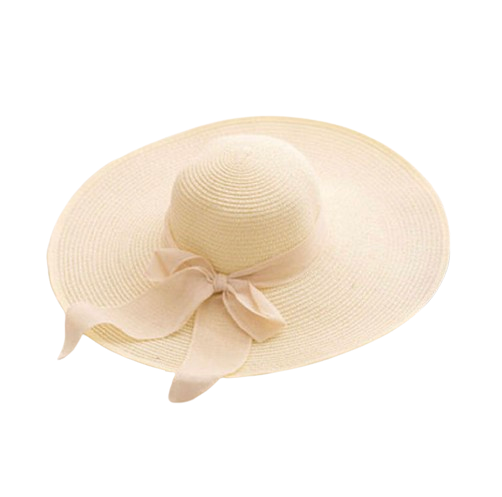 Beige Hat with Bow